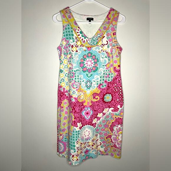 Talbots Sleeveless Medallion Print Dress Size SP - Picture 5 of 8